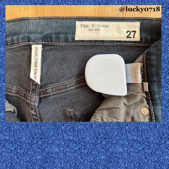 Rag & Bone High Rise Cropped Ankle Skinny in Alec Sz 27 - Picture 8 of 11